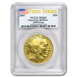 2007 1 oz Gold Buffalo MS-69 PCGS (FirstStrike®)