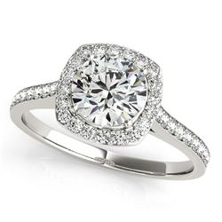 1.65 ctw Certified VS/SI Diamond Halo Ring 18k White Gold