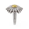 Image 2 : 2.63 ctw Canary Citrine & Diamond Ring 18K White Gold