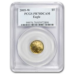 2005-W 1/10 oz Proof Gold American Eagle PR-70 PCGS