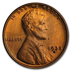 1935-S Lincoln Cent BU (Red)