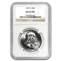 1957-D Franklin Half Dollar MS-64 NGC (FBL)