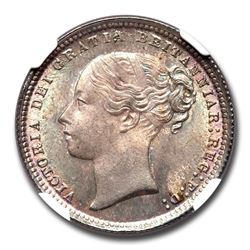 1872 Great Britain Silver Shilling Queen Victoria MS-65 NGC