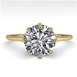 2.03 ctw Certified VS/SI Diamond Engagement Ring Size 7 14k Yellow Gold