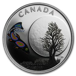 2018 Canada 1/4 oz Silver $3 The Thirteen Teachings Sucker Moon