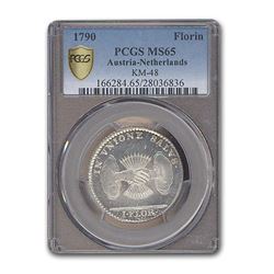 1790 Austria Netherlands Silver Florin MS-65 NGC