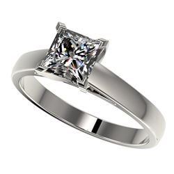 1.25 ctw Certified VS/SI Quality Princess Diamond Ring 10k White Gold