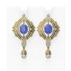 Image 1 : 11.29 ctw Tanzanite & Diamond Earrings 18K Yellow Gold