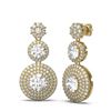 Image 2 : 4.77 ctw Diamond Earrings 18K Yellow Gold