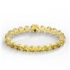 Image 2 : 35 ctw Citrine & Micro Pave Diamond Bracelet 14k Yellow Gold