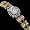 Image 3 : 13.82 ctw Cushion Cut & Oval Diamond Bracelet 18K Yellow Gold