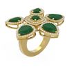 Image 1 : 15.43 ctw Emerald Diamond Ring 18K Yellow Gold