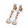 Image 3 : 2.84 ctw Diamond Earrings 18K Rose Gold