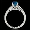 Image 2 : 1.5 ctw SI Certified Fancy Blue Diamond Solitaire Ring 10k White Gold