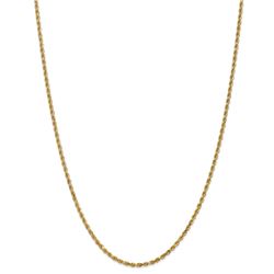 14k Yellow Gold 2.25 mm Diamond Cut Rope Chain - 36 in.