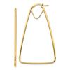 Image 1 : 14k Yellow Gold Polished Triangle Dangle Hoop Earrings