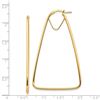 Image 2 : 14k Yellow Gold Polished Triangle Dangle Hoop Earrings