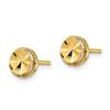 Image 2 : 14k Yellow Gold Diamond-Cut Round Post Earrings