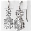Image 3 : 2.5 ctw Pear Cut Diamond Designer Earrings 18K White Gold