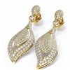 Image 3 : 10.12 ctw Diamond Earrings 18K Yellow Gold
