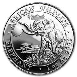 2016 Somalia 1 oz Silver Elephant (Berlin WMF Privy Mark)