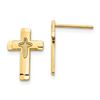 Image 1 : 14k Yellow Gold Cross Post Earrings