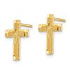 Image 2 : 14k Yellow Gold Cross Post Earrings