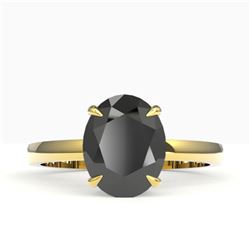 5 ctw Black Diamond Designer Ring 18k Yellow Gold
