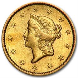 1850 $1 Liberty Head Gold AU