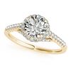 Image 2 : 1.5 ctw Certified VS/SI Diamond Solitaire Halo Ring 14k Yellow Gold