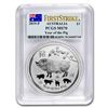 Image 1 : 2019 Australia 1 oz Silver Lunar Pig MS-70 PCGS (FS)