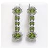 Image 1 : 11.78 ctw Tourmaline & Diamond Earrings 14K White Gold