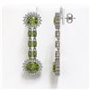 Image 2 : 11.78 ctw Tourmaline & Diamond Earrings 14K White Gold