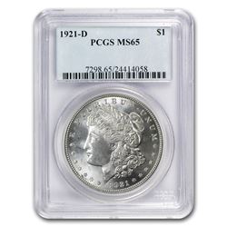 1921-D Morgan Dollar MS-65 PCGS