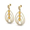 Image 1 : 4 ctw Citrine & Micro Pave VS/SI Diamond Earrings 18k Yellow Gold