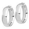 Image 2 : 14k White Gold Hoop Earrings - 10x37 mm