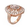 Image 1 : 5.76 ctw Morganite & Diamond Ring 18K Rose Gold