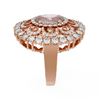 Image 2 : 5.76 ctw Morganite & Diamond Ring 18K Rose Gold