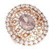 Image 3 : 5.76 ctw Morganite & Diamond Ring 18K Rose Gold