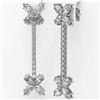 Image 3 : 5.22 ctw Oval Diamond Designer Earrings 18K White Gold