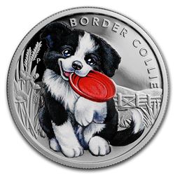 2018 Tuvalu 1/2 oz Silver Border Collie Proof