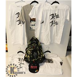 5 MEDIUM SHIRTS KREW HAT AND RDS BACKPACK