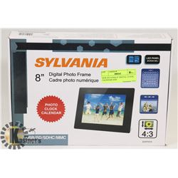 NEW SYLVANIA 8" DIGITAL CLOCK, CALENDAR AND