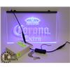 Image 1 : BLUE NEON LIGHTED "CORONA EXTRA" SIGN