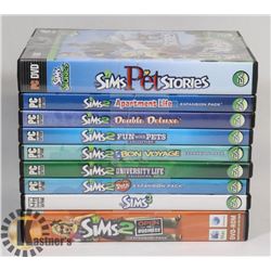 9 SIMS 2 PC GAMES SIM2 2 EXPANSIONS PACKS