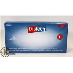 DISTECH CLEAR VINYL MEDIAL EXAMINATION GLOVES