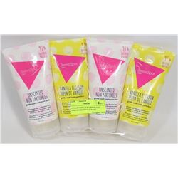 4 PACK VANILLA BLOSSOM AND UNSCENTED GENTLE WASH