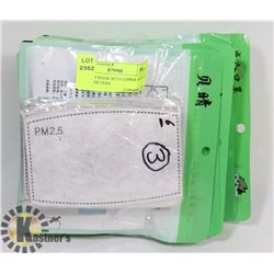 6 CLOTH MASK WITH ZIPPER AND 20 EXTRA FILTERS