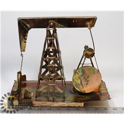VINTAGE COPPER METAL MUSIC OIL WELL PUMP