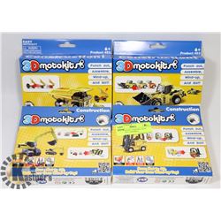 4 3D MOTO KIT CONSTRUCTION PUNCH OUT, ASSEMBLE,